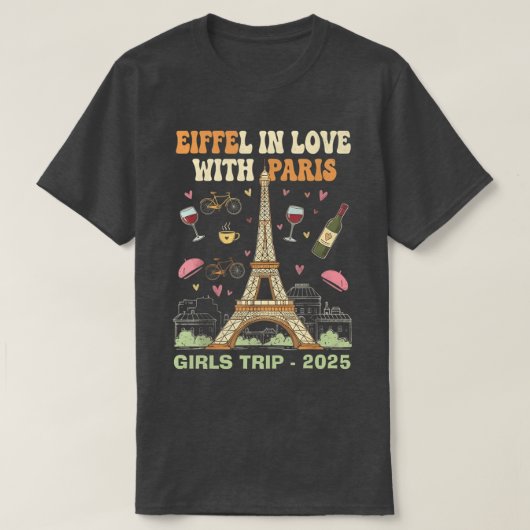 Eiffel in de liefde - Custom Paris Trip T-shirt (Design voorkant)