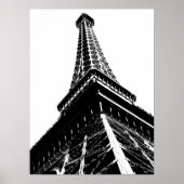 Eiffel op wit poster (Voorkant)