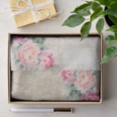 Eiffel  Roze Waterverf Rozen Weefpapier Tissuepapier (Geschenk)