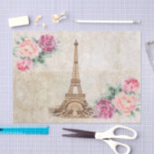 Eiffel  Roze Waterverf Rozen Weefpapier Tissuepapier (Craft)