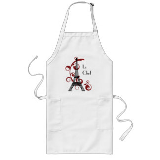 Eiffel Tower Apron Lang Schort
