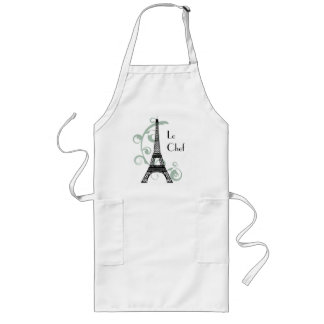 Eiffel Tower Apron Lang Schort