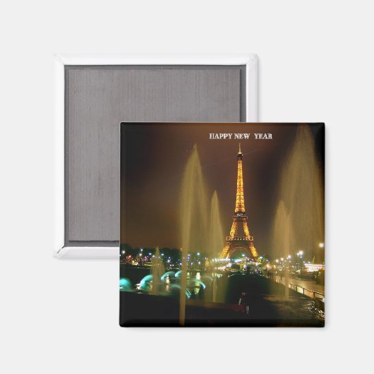 EIFFEL TOWER BIJ NACHT MAGNEET (Voorkant / Achterkant)