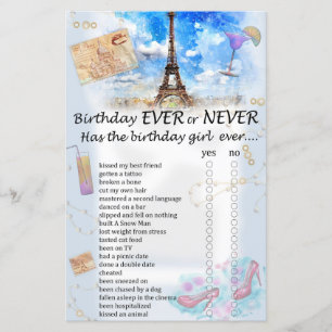 Eiffel tower Birthday, al dan niet in game