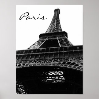 Eiffel Tower Black en White 2 Poster