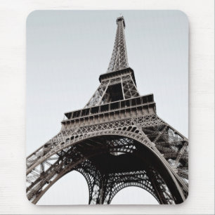 Eiffel Tower Black-White Mousepad Muismat