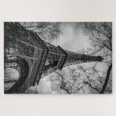 Eiffel Tower Black & White Puzzle Legpuzzel (Horizontaal)