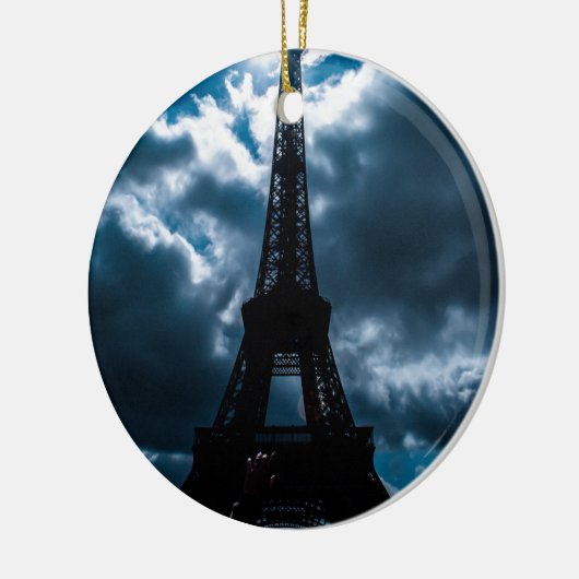 Eiffel Tower Blue Night Keramisch Ornament (Links)