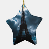 Eiffel Tower Blue Night Keramisch Ornament (Links)