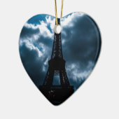 Eiffel Tower Blue Night Keramisch Ornament (Links)