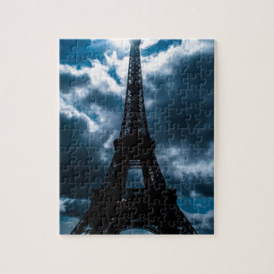 Eiffel Tower Blue Night Legpuzzel
