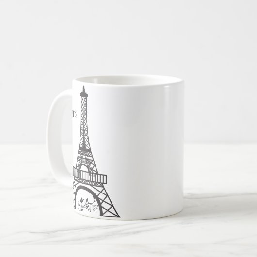Eiffel Tower Bonjour Paris Mok (Voorkant links)