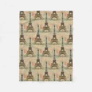 Eiffel Tower Briefkaart Fleece Blanket
