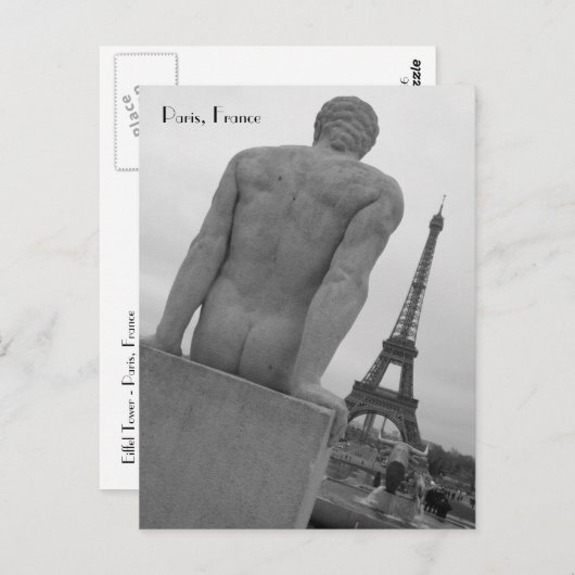 Eiffel Tower, Briefkaart Parijs Frankrijk (Voorkant / Achterkant)