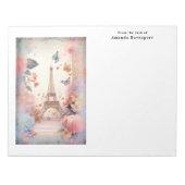 Eiffel Tower Butterflies and Flowers Notitieblok (Voorkant)