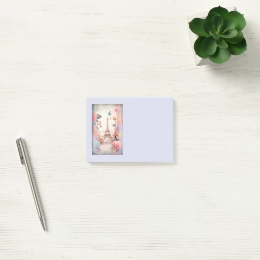 Eiffel Tower Butterflies and Flowers Post-it® Notes (Kantoor)