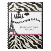 Eiffel Tower Chandelier Personalized Journal Notitieboek (Voorkant)