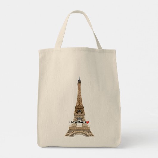 Eiffel Tower Chic Canvas Tote Bag (Achterkant)