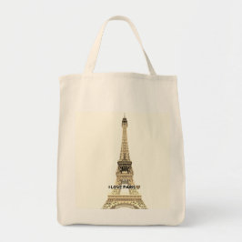Eiffel Tower Chic Canvas Tote Bag