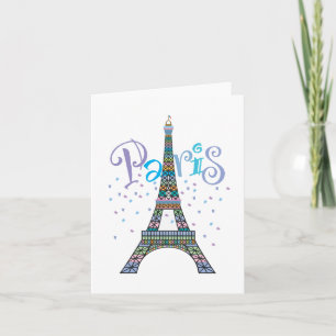 Eiffel Tower Confetti-briefkaart Kaart