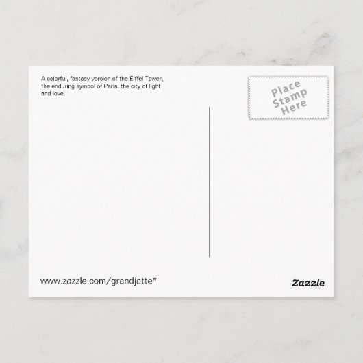 Eiffel Tower Confetti-postkaart Briefkaart (Achterkant)