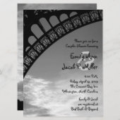 Eiffel Tower Couples Shower-uitnodigingen Kaart (Voorkant / Achterkant)