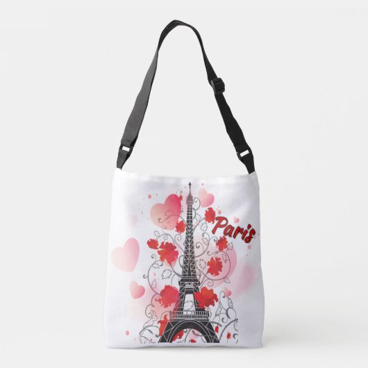 Eiffel Tower Cross Body Bag Crossbody Tas (Achterkant)