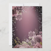 Eiffel Tower Diamonds Dark Roses Burgundy Kaart (Achterkant)