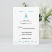 Eiffel Tower Elegant RSVP Card Invitation (Debout devant)