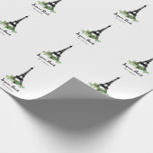 Eiffel Tower en Pine Modern Joyeux Noel Cadeaupapier (Hoek)
