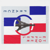 Eiffel Tower en vlag van Frankrijk Fleece Blanket (Voorkant (Horizontaal))