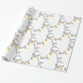 Eiffel Tower Flag van Frankrijk Joyeux Noel Cadeaupapier (Uitgerold)