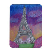 Eiffel Tower Folk Art Paris Springtime-schilderije Magneet (Verticaal)