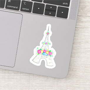 Eiffel Tower, Frankrijk, Frans, Flowers, Monument Sticker