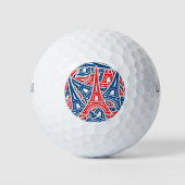 Eiffel Tower, Frankrijk Pattern Golfballen (Voorkant)