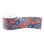 Eiffel Tower, Frankrijk Pattern Grosgrain Lint (Spoel)