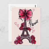 Eiffel Tower  Frans Briefkaart (Voorkant / Achterkant)