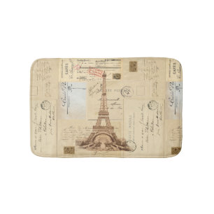 Eiffel Tower  Frans Briefkaart Bathmat Badmat