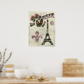 Eiffel Tower  Frans Poster (Keuken)