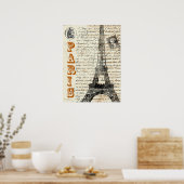 Eiffel Tower  Frans Poster (Keuken)