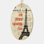 Eiffel Tower  Franse versiering Keramisch Ornament (Links)