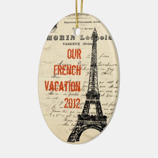 Eiffel Tower  Franse versiering Keramisch Ornament (Links)
