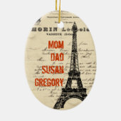 Eiffel Tower  Franse versiering Keramisch Ornament (Achterkant)