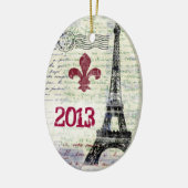 Eiffel Tower  Franse versiering Keramisch Ornament (Links)