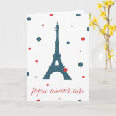 Eiffel Tower French Birthday Kaart (Gele Bloem)
