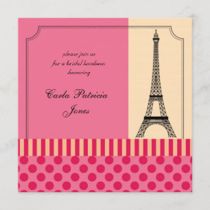 Eiffel Tower French Bridal Shower Kaart