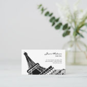 Eiffel Tower French Chic visitekaartjes (Staand voorkant)