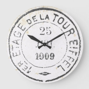 Eiffel Tower French Postmark Grote Klok