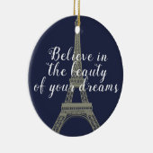 Eiffel Tower gelooft persoonlijke offerte Keramisch Ornament (Rechts)