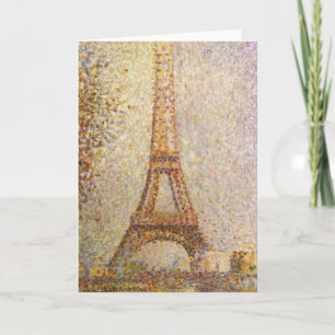 Eiffel Tower, gemaakt door Georges Seurat, Kunst Kaart